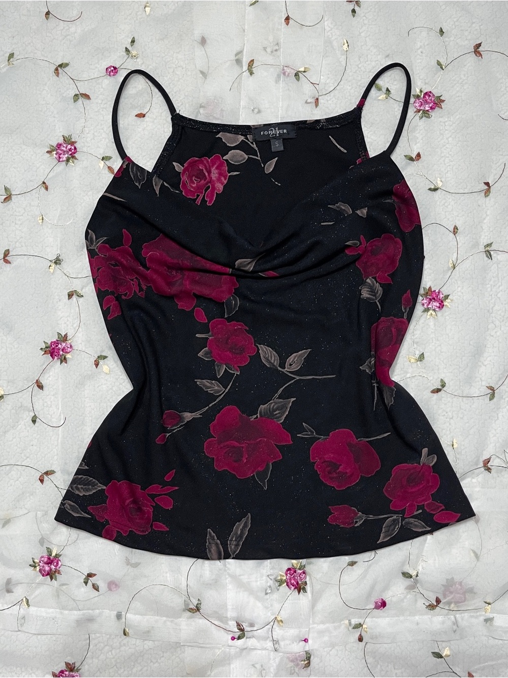 2000s Forever 21 Glitter Cami Top